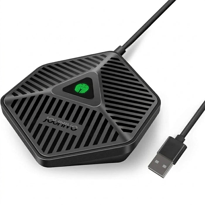 USB Conference Speakerphone — 360° Omnidirectional Condenser Mic with Mute & Volume