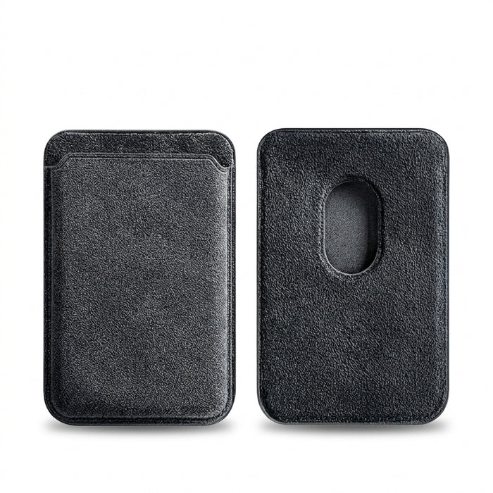 Real Italian Alcantara MagSafe Wallet Case for iPhone 12–16 (Built-in Card Holder)