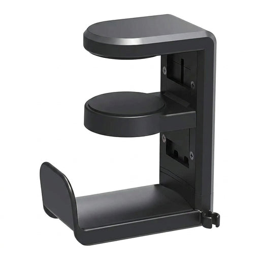 2-in-1 No‑Drill Desktop Cup Holder & Headphone Hook for Computer Desk