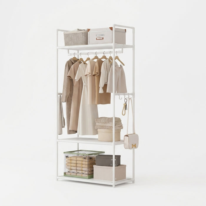 Multi‑functional Coat Rack — Space‑saving Hanger with Multi-layer Storage Shelf