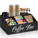 Wooden Coffee Bar Storage Basket – Rustic Farmhouse Counter Organiser